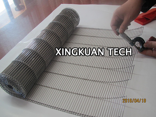 Flat Flex Conveyor Belt Wire Mesh Stainless Steel 201 304 316 For Conveyor Machine