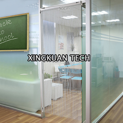 Dekoracyjne aluminiowe ekrany kurtynowe z ogniwami łańcucha 90 × 210 cm